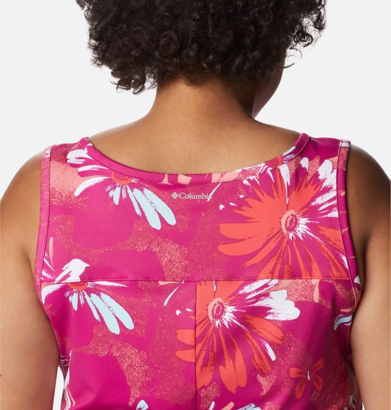 Women's Columbia Chill River Printed Dress Flower | Plus Size CA-A0146